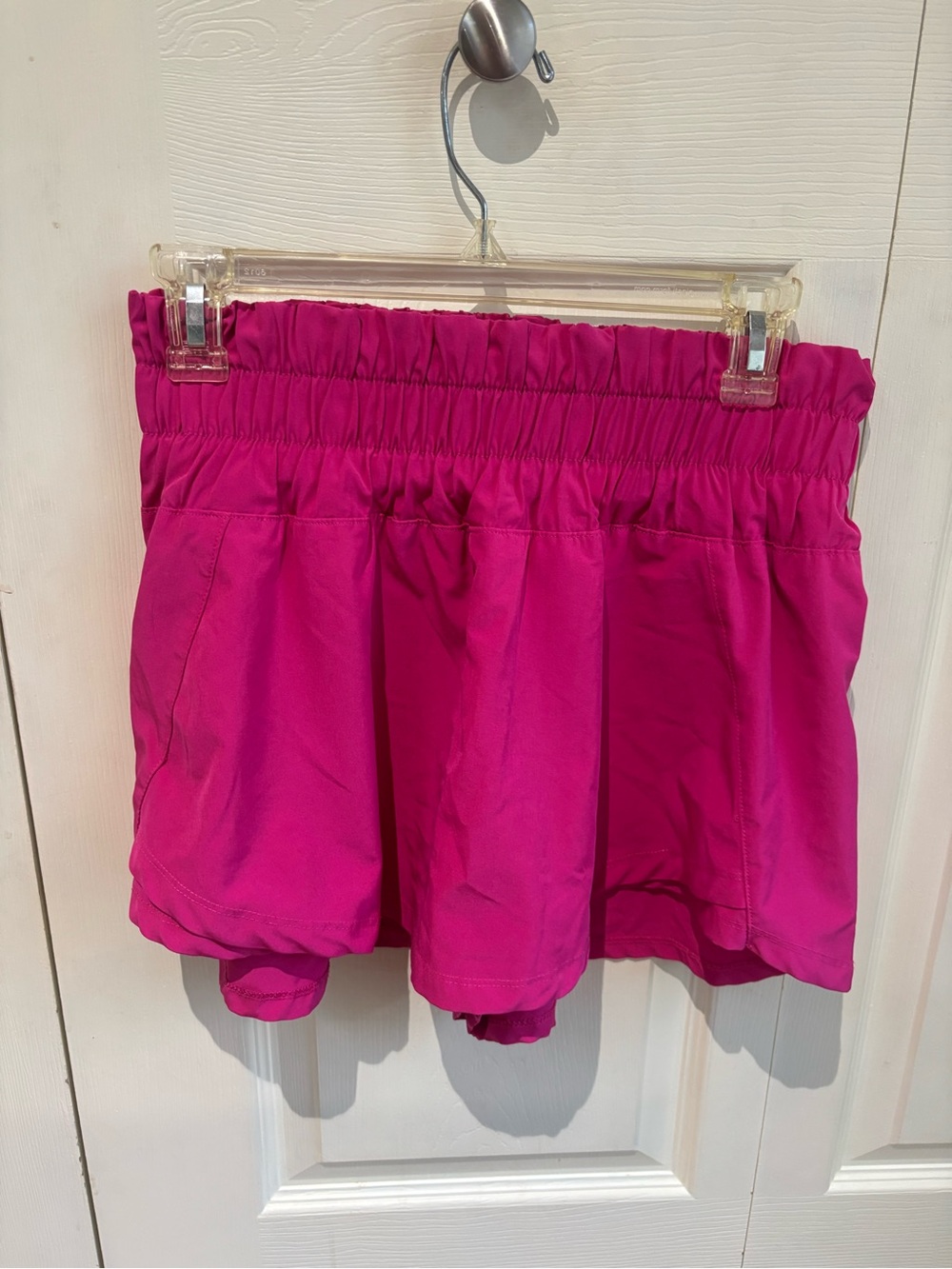 Women’s Fuchsia Athletic Shorts with Elastic Waistband